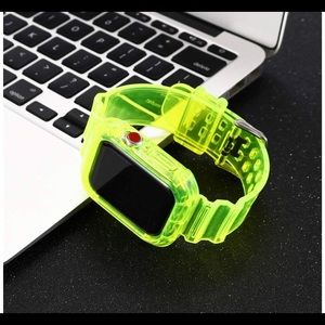 Sport Silicone Fluorescent clear band for Apple watch 48mm 40mm 42mm 44mm